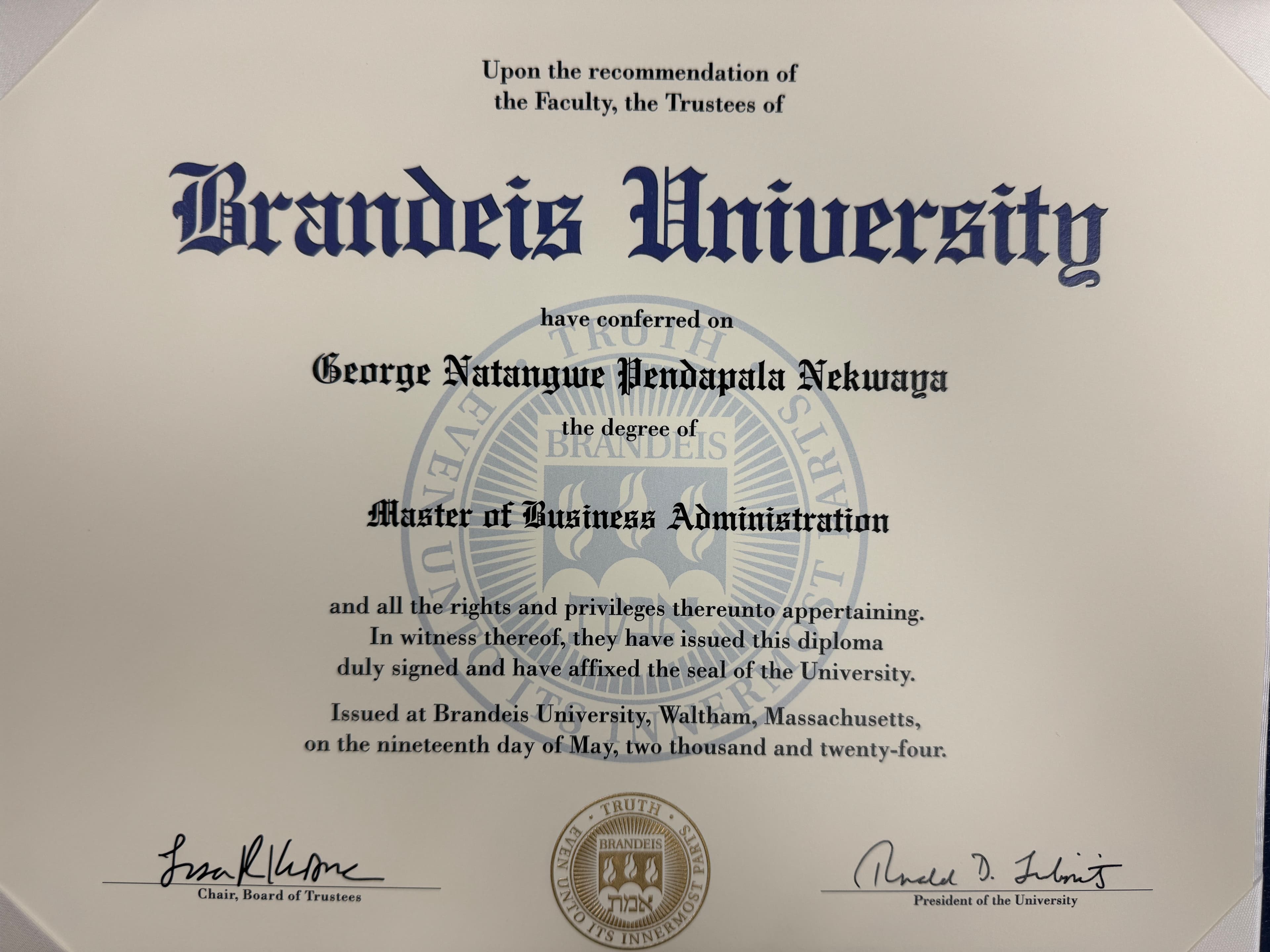 Master of Business Administration (MBA)